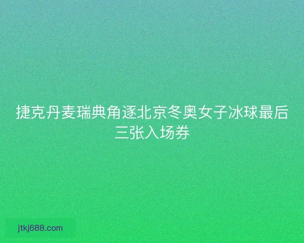 捷克丹麦瑞典角逐北京冬奥女子冰球最后三张入场券